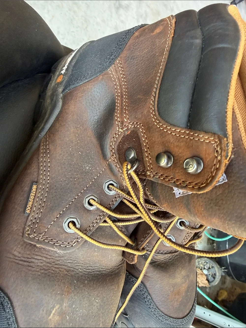 Carhartt Brown Lace-Up Work Boots